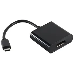 Adapter USB 3.1 Typ C Stecker > Displayport Buchse schwarz