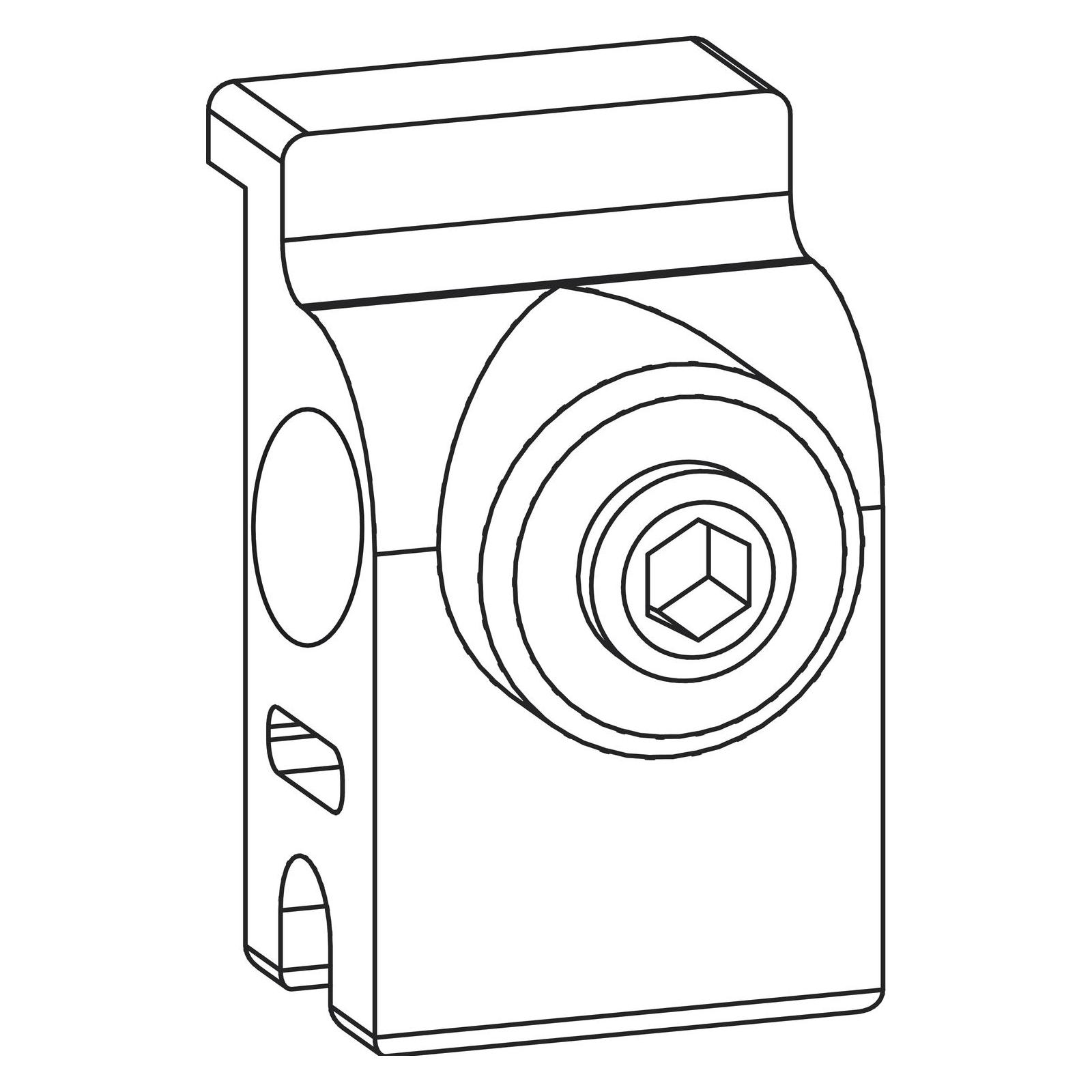 GU 966/200 Stützbock für 10 mm Verbindungsstange, Kunststoff silber (42723669)