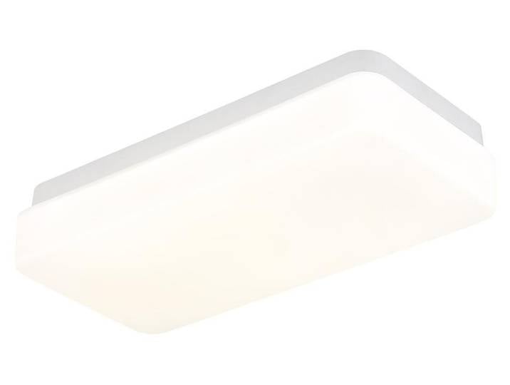 Plafonnière Donte\, rectangulaire\, blanche