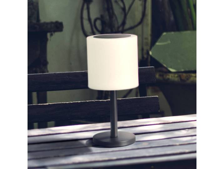 FH Lighting LED-Solar-Außentischleuchte Milano Pro, RGBW, Fernbedienung Pro, schwarz, Kunststoff, Modern, Solarleuchten
