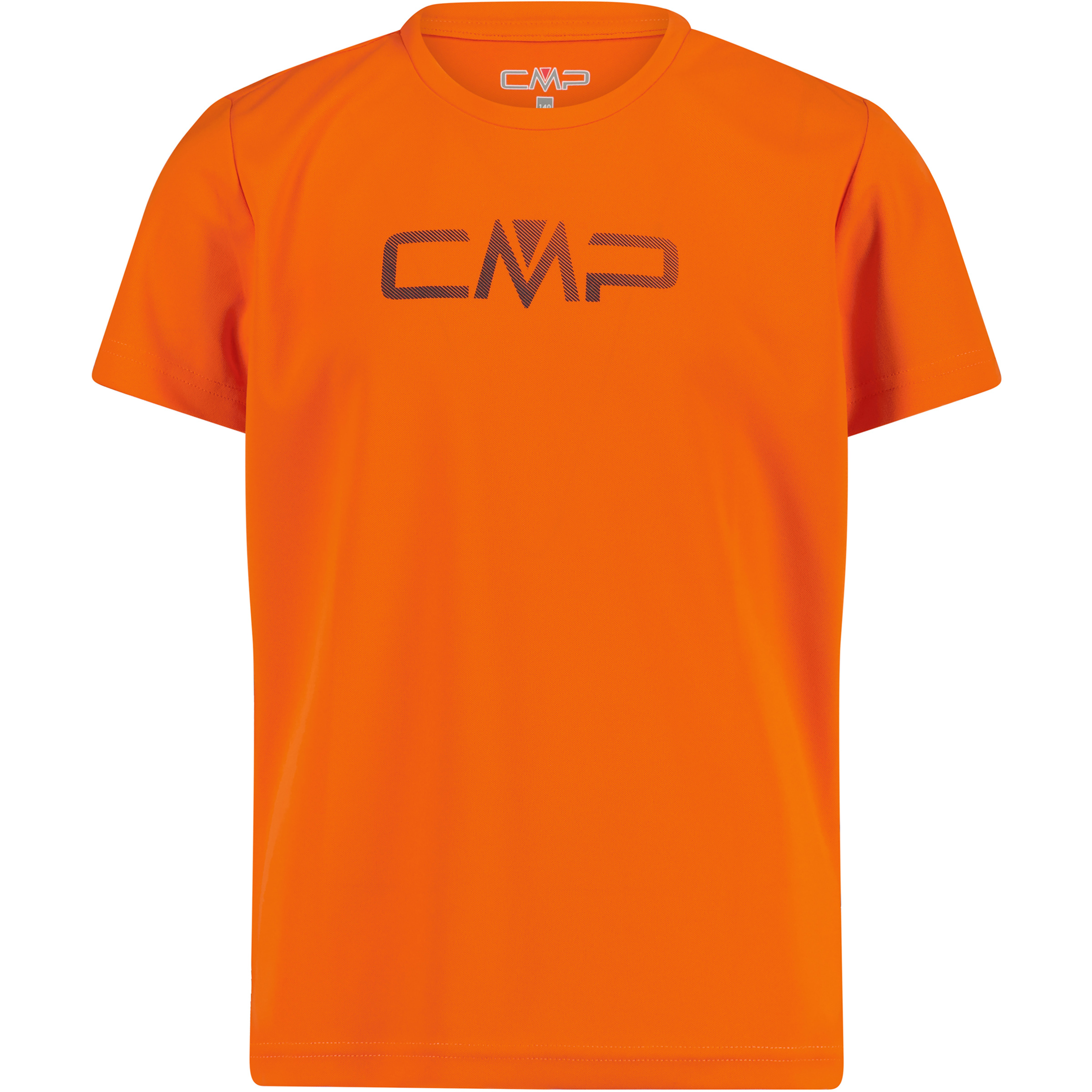 CMP Boys Funktions Print Kinder T-Shirts orange Größe 116 Trekking Geruchsneutralisierend