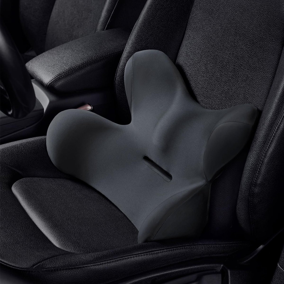 Ergonomisch traagschuim steunkussen voor auto, bureaustoel of rolstoel - Zwart