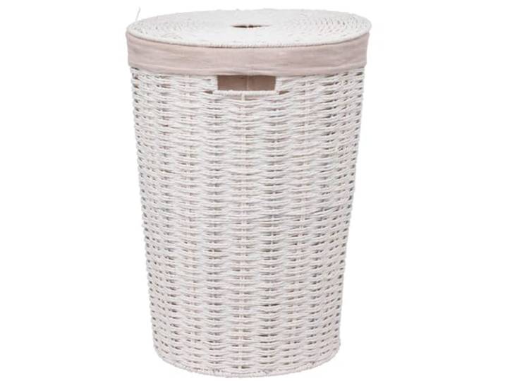 Five Wäschekorb, geflochten, Höhe 58 cm, Fassungsvermögen 40 l, Weiß