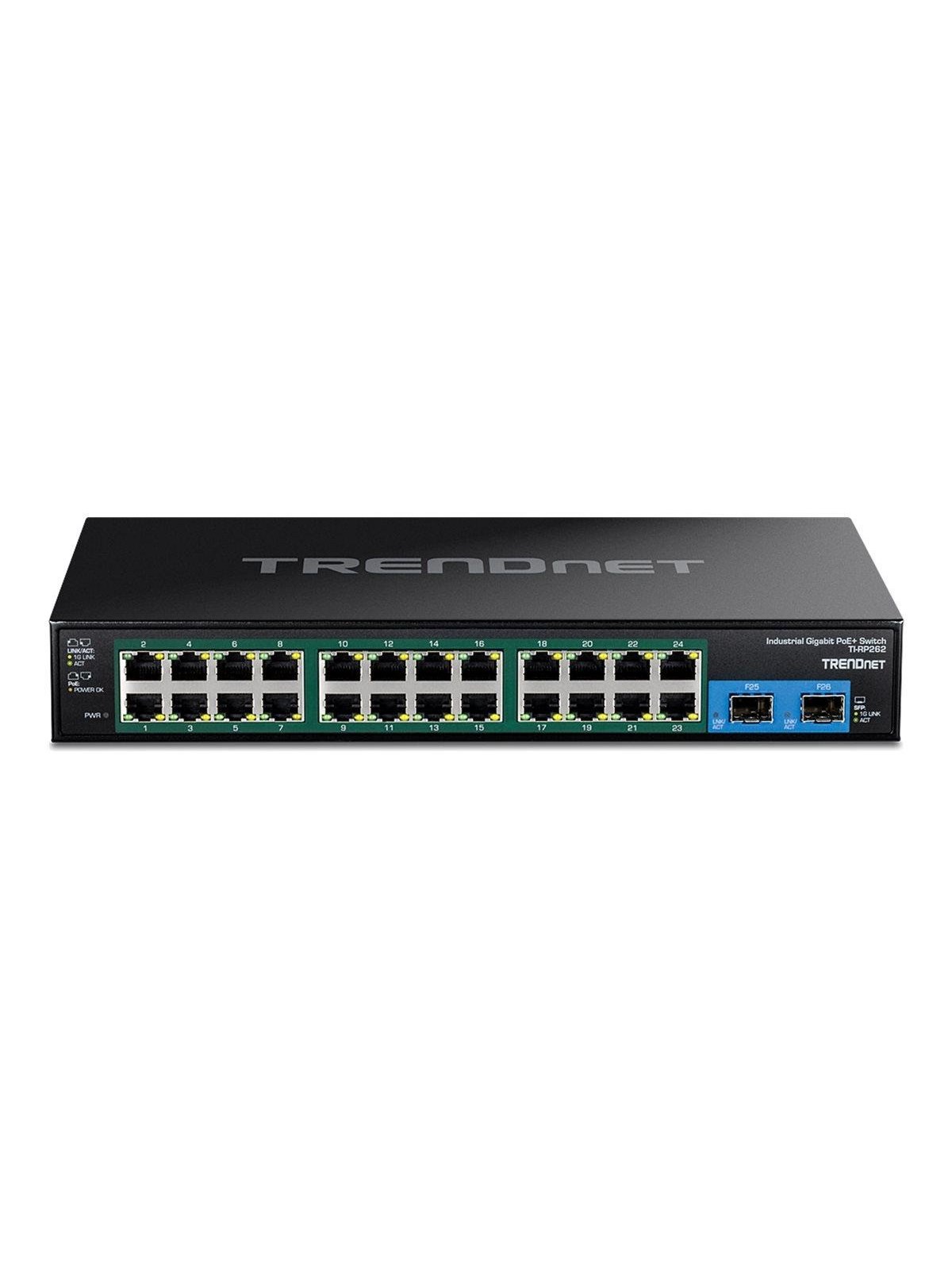 TRENDnet TI-RP262 - Version v1.0R - switch - hardened industrial - 26 ports - rack-mountable - TAA Compliant