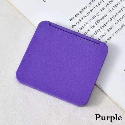 Uplift Picks Square Double Sided Compact Mirror Portable Pocket Makeup Mirror purple