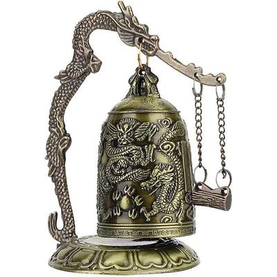 antike bronzene Drachenglocke – majestätisches Feng-Shui-Dekor – handgefertigtes Metallornament für Sammler Ästhetik zu Hause