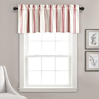 Lush Decor Farmhouse Stripe Yarn Dyed Recycled Cotton Valance Single
