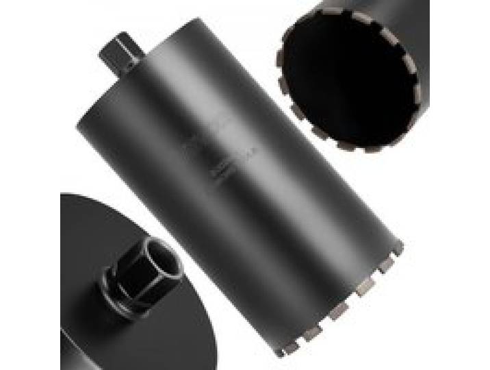 VEVOR Foret Diamant pour Carotteuse, Couronne de Carottage Humide Diamètre 203 mm et Profondeur de Perçage 356 mm, Trépan avec Filetage Intérieur 1-1/4 po-7 32 mm-7, pour Béton Armé Maçonnerie