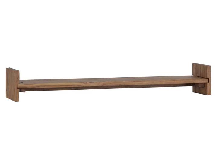 MiaMöbel Wandregal 100cm Massivholz Teak Modern Indien Indisch