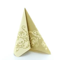 Mank Serviette Airlaid Pomp in Gold-Creme, 40 x 40 cm, 50 Stück - Ornamente Hochzeit Jubiläum