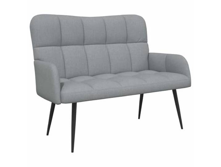KKgypkn 2-Sitzer Sofa Hellgrau 115 x 61 x 87 cm 100% Polyesterbezug, Holzwerkstoff-Metall-Konstruktion, pflegeleicht, modernes Design