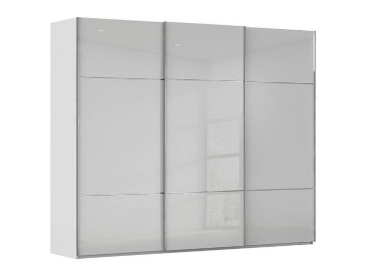Schwebetürenschrank, Grau, 242x223x68 cm, Holzwerkstoff, 9 Fächer, Novel