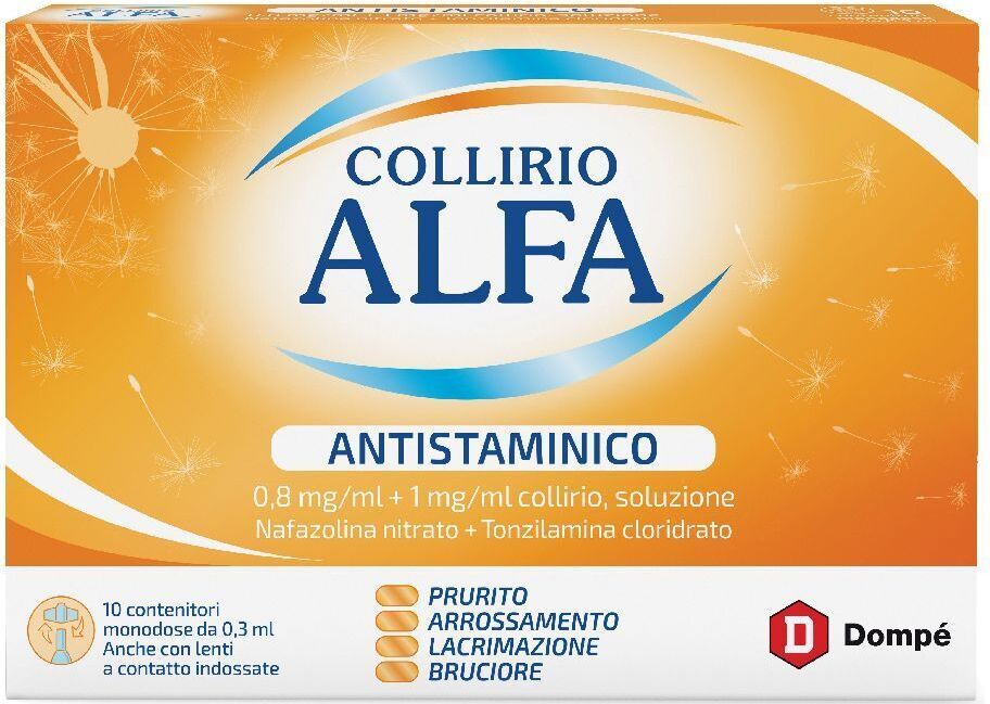 DOMPE' FARMACEUTICI SpA Collirio Alfa, Antistaminico, 10 Monodose
