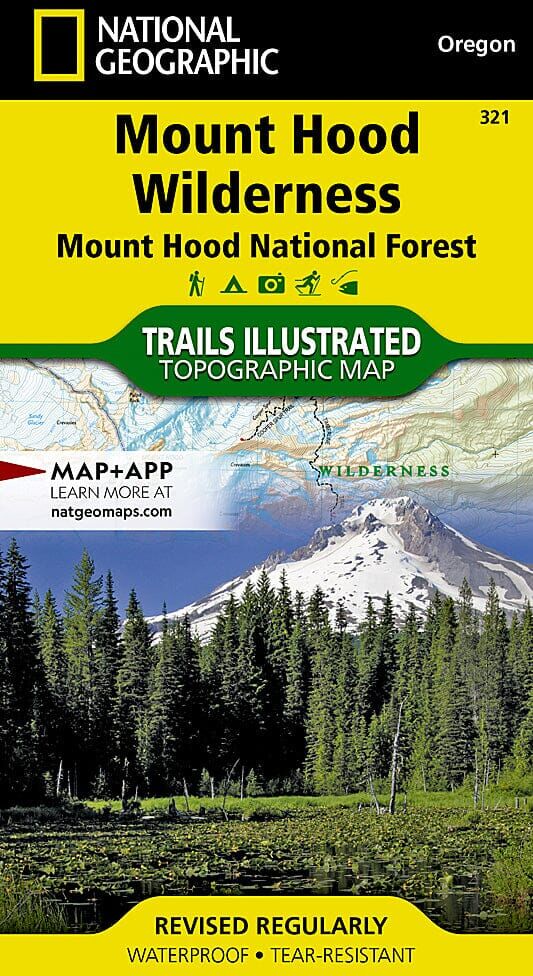 Carte de randonnée n° 321 - Mount Hood Wilderness, Mount Hood National Forest (Oregon)   National Geographic