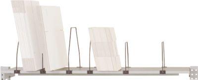 Packpool Ablage, mit 7 Stahlbügeln, Tragkraft 75 kg, f. Tischbreite 1750 mm