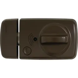 ABUS 7010A Braun Tür-Zusatzschloss Alarmfunktion inkl 3x Schlüssel und Batterien