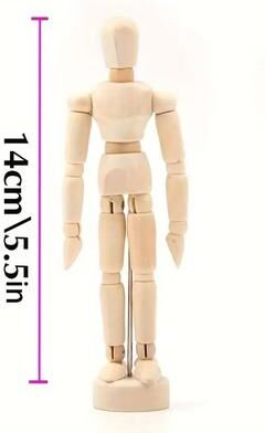 Inspired Living Wooden Artist Mannequin For Drawing Posable Wooden Mannequin Decor Model 14cm Wooden Man