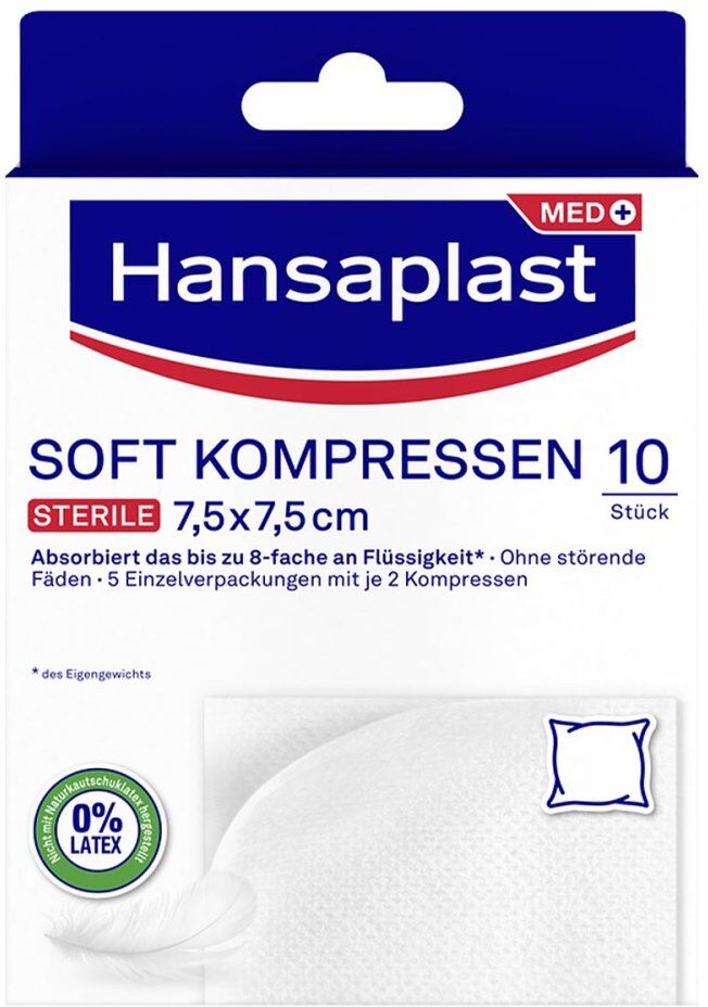 Hansaplast Soft Kompressen 7,5x7,5 cm Steril