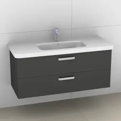 Artiqua 411 Waschtischunterschrank für DuraStyle 232012 Anthrazit Glanz, 411-WU2L-D47-7065-51 411-WU2L-D47-7065-51