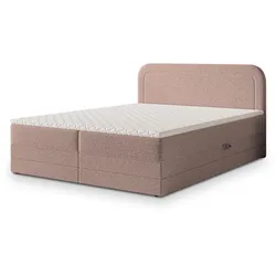 BOXBETT ARMEL 140x200 cm mit Matratze und Topper - Rosa