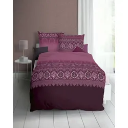 kaeppel Bettwäsche Satin Opulence burgund 155x200 cm + 80x80 cm
