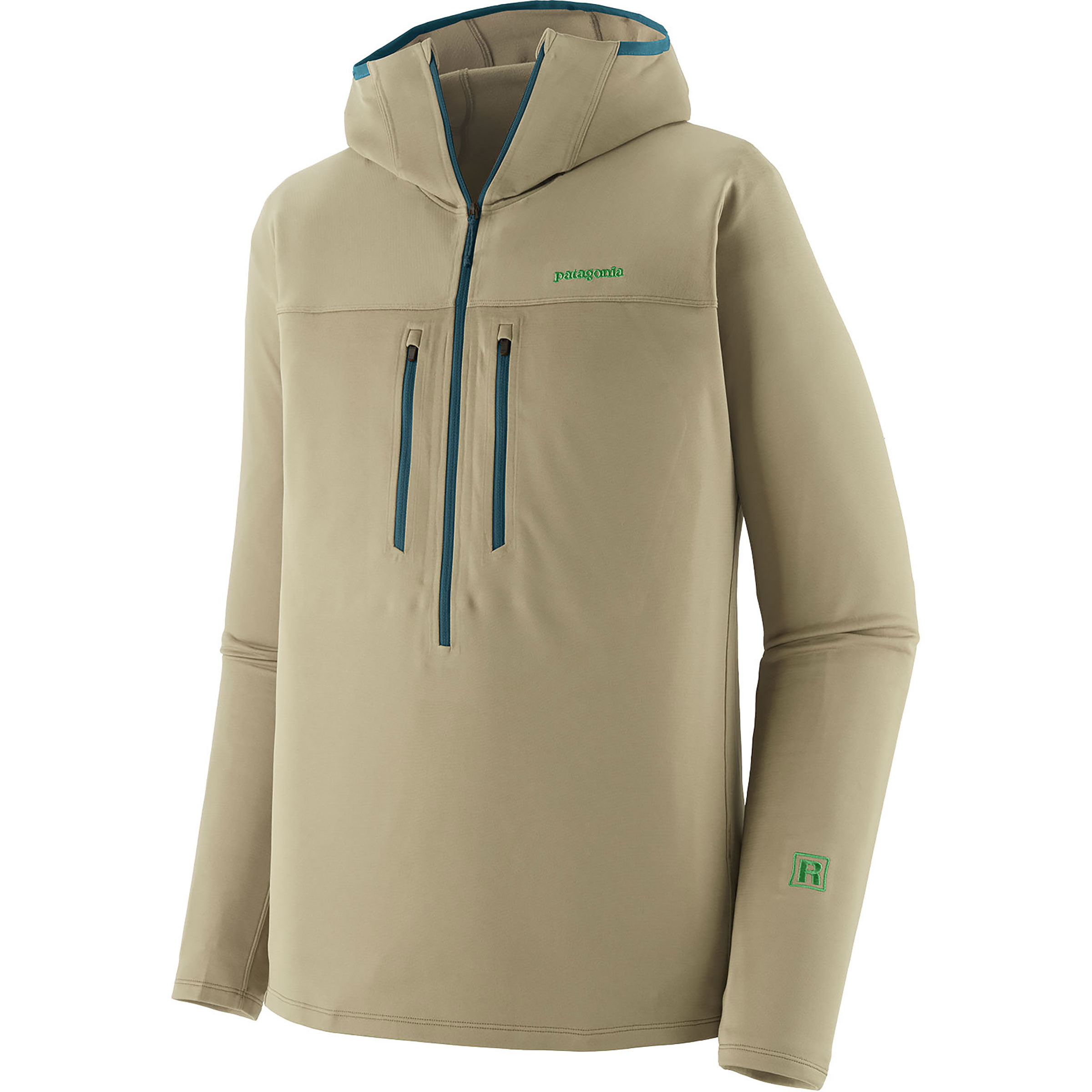 Patagonia R1 Ultralight Herren Laufshirts beige Größe M Trekking Elastisch