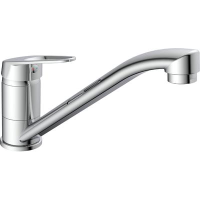 Küchenarmatur WELLTIME "Teneriffa", silber (silberfarben), H:10cm T:24,5cm, Armaturen, 180 Schwenkbereich, leise Mischdüse