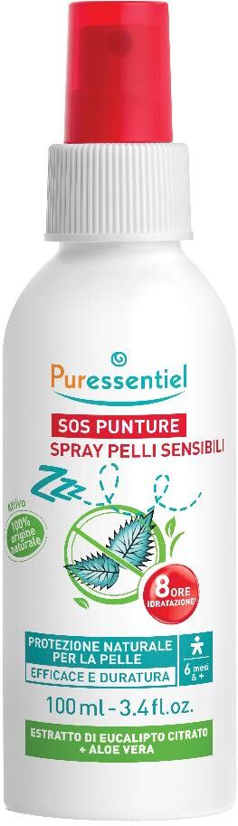 PURESSENTIEL ITALIA Srl Puressentiel SOS Insetti Spray Naturale per Pelli Sensibili 100ml – Protezione Delicata e Sicura