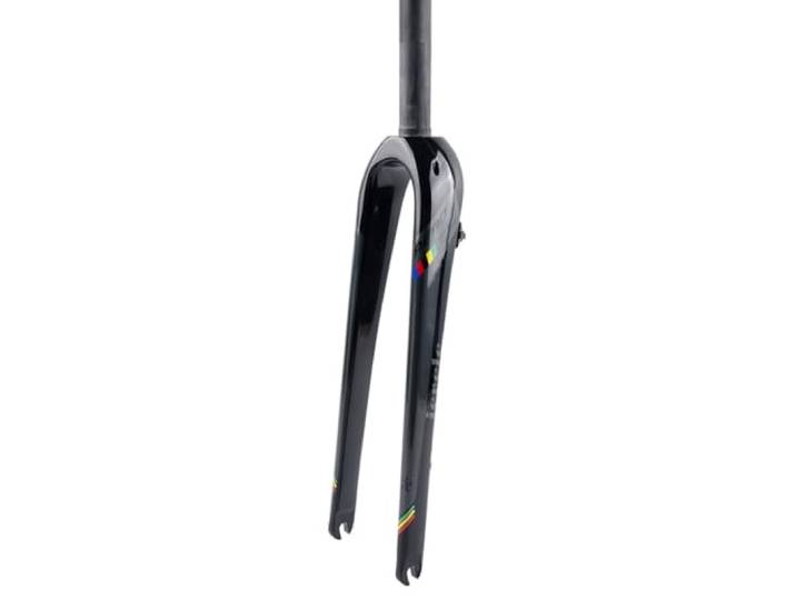 BSFHQS Starre Gabel Für Gravel Bikes 700C Rennräder Starrgabel QR Carbon Fahrrad Vordergabeln Scheibenbremsen Fahrrad Hartgabel 28,6mm Gerades/Konisches Rohr(Gloss Gray,Straight)