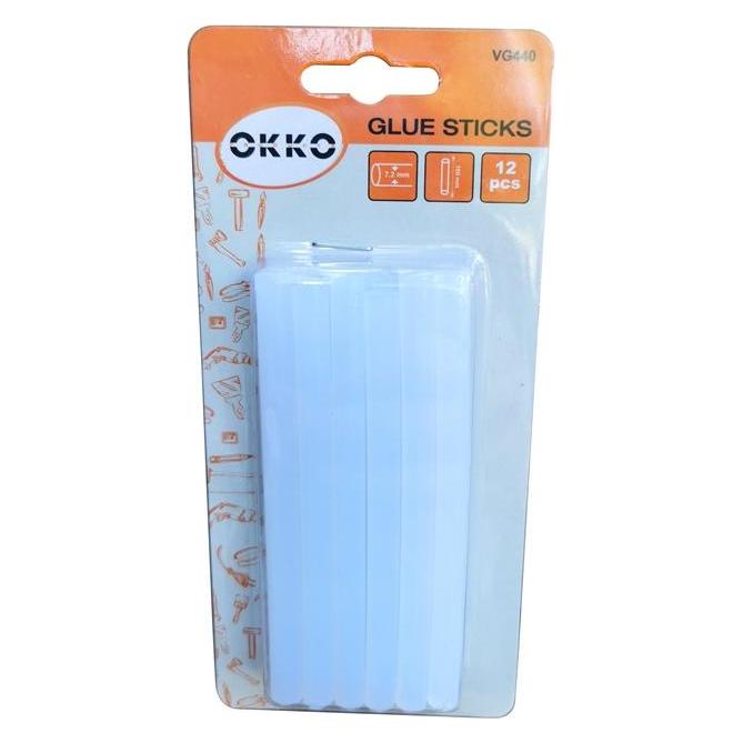 Okko GLUE STICKS 12PCS SET.7.2X100MM.TRANSP (VG440)