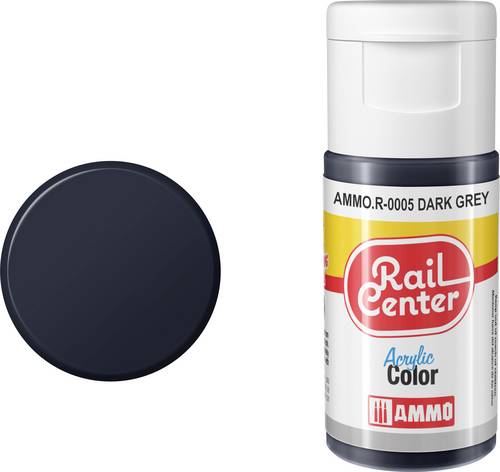 Rail Center AMMO.R-0005 Modellbau-Farbe Acryl, Dunkelgrau matt 20ml