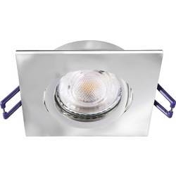 Deko Light Samsola, eckig, glänzend, Silber 110047 Deckenstrahler GU10 Silber (glänzend)