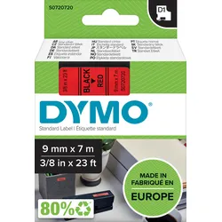 DYMO D1 40917 - DYMO D1 Schriftband, 9mm, schwarz/rot