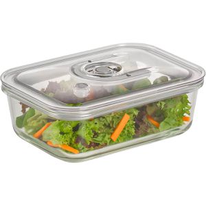 Caso Vakuumbehälter VacuBoxx EL, 1192, aus Glas, mit Tritandeckel & Datumseinstellung, 1 Liter