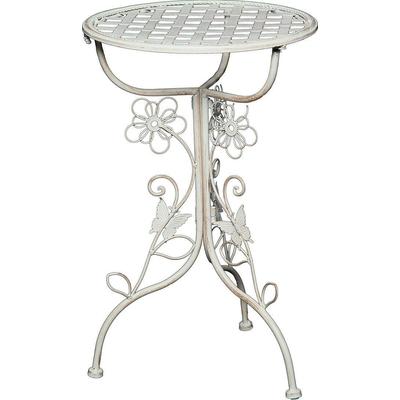 Beistelltisch AMBIENTE HAUS, weiß, B:32cm H:52cm T:32cm, Tische, Beistelltisch, 53cm Outdoor geeignet