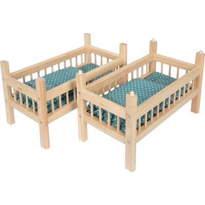 Puppenbett SMALL FOOT, braun (natur), Puppenmöbel, KinderB:233cm H:50cm T:50cm, Holz, Stoff, B:233cm H:50cm T:50cm