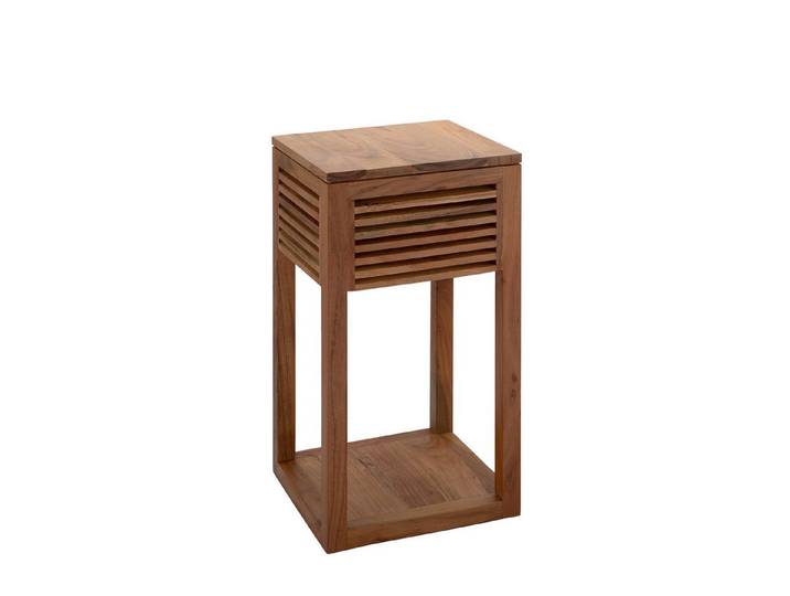 Fink Säulen-Esstisch CARMEL Säule - H. 60cm - braun - Akazienholz - Blumensäule (1 Stück, 1 Stück), Blumenständer - Dekosäule - Elegante Dekoration für Ihr Zuhause