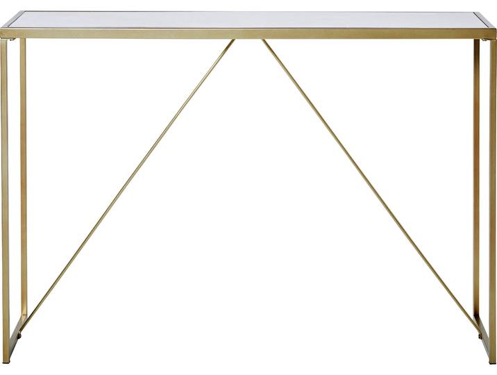 Konsolentisch JAHNKE GLAM CONSOLE , bunt (gold, marmor weiß, goldoptik, marmoroptik), B:111,3cm H:76cm T:30cm, Tische, Konsolentisch, Breite ca. 111 cm, Beistelltisch