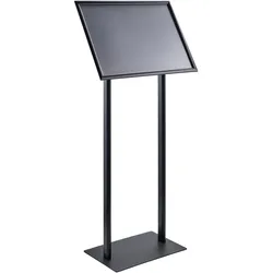 Infoständer A2 CLASSIC mit Klapprahmen schwarz, Aluminium