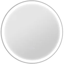 OKWISH Badspiegel LED Ø 60x60x3  Weiß mit Touch-Steuerung Memory-Funktion Antibeschlag Aluminiumrahmen abnehmbare Lichtquelle