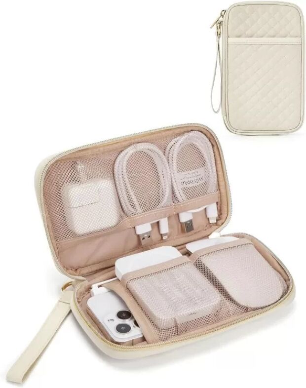 INF Organizer-Tasche für tragbare Elektronik Beige