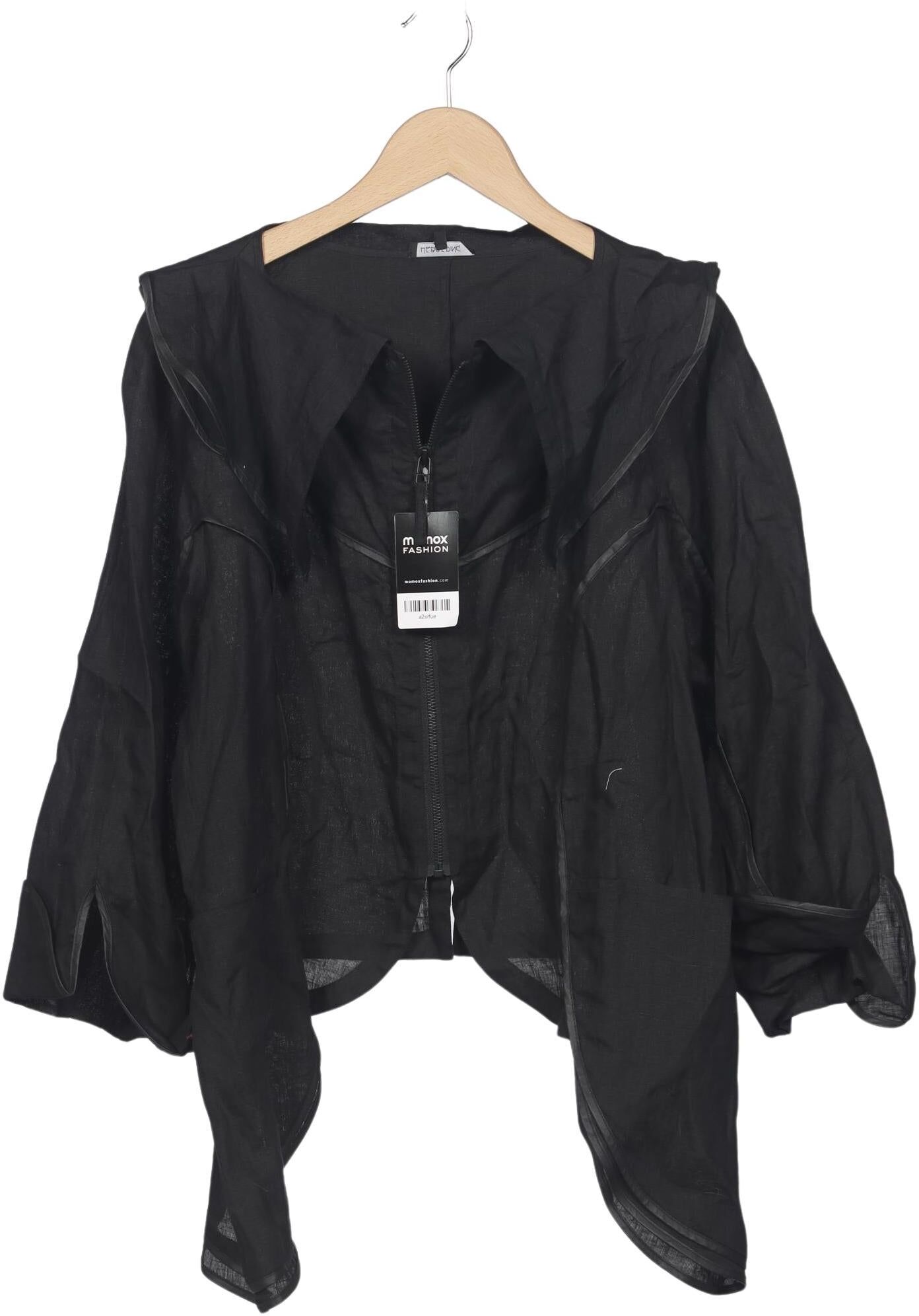 Hebbeding Damen Jacke, Schwarz, Gr. Xxl, Leinen - Second Hand