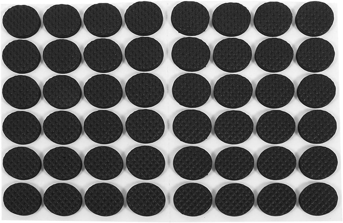 Zelfklevende antislip rubberen voetjes van TRP-rubber voor meubels en apparaten - Zwart