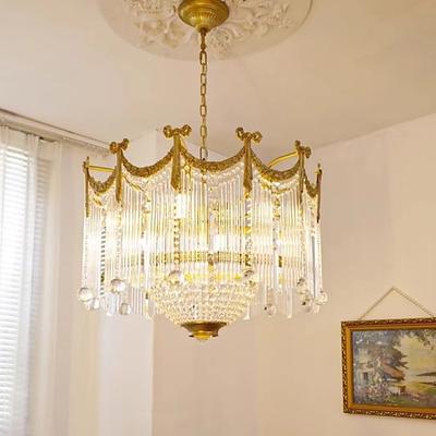 Vintage Palace Gold 50cm Kristall Kronleuchter Kupfer Kristall