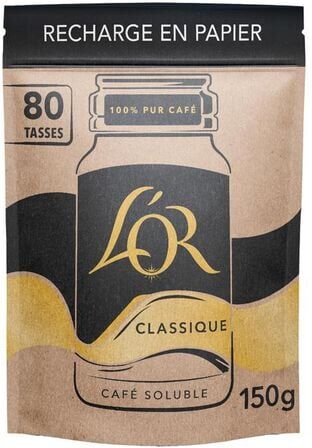 lOrEspresso L'or Espresso - Löslicher Kaffee - Klassisch Nachfüllpackung - 150g - MaxiCoffee