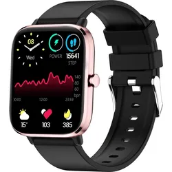Giewont GW230-3 Roségold-Schwarze Smartwatch (38 mm, Kunststoff, Rose Gold, ohne SIM), Smartwatch