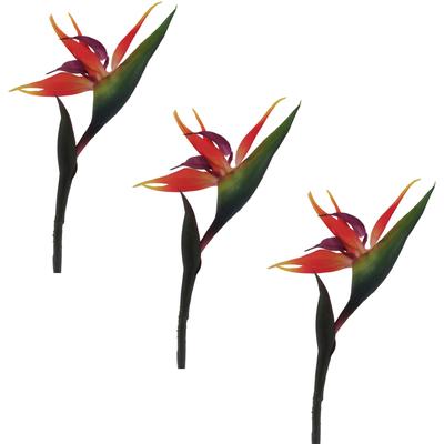 Kunstblume CREATIV GREEN "Strelizie", bunt, B:25cm H:83cm, Kunststoff, Kunstpflanzen, im 3er Set