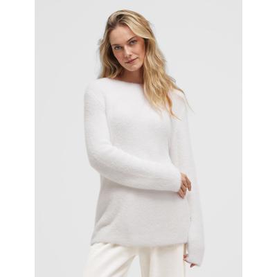 Rundhalspullover SOCCX, Damen, Gr. XL, weiß, Strick, Material: 100% Polyamid, unifarben, regular fit normal, Rundhals, eingesetzt gerader Abschluss, Pullover Rundhalspullover, aus Flauschstrick