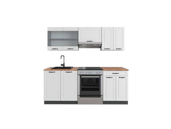 Cuisine R-Line 200cm PT Chêne Blanc campagne/Anthracite Vicco 42890