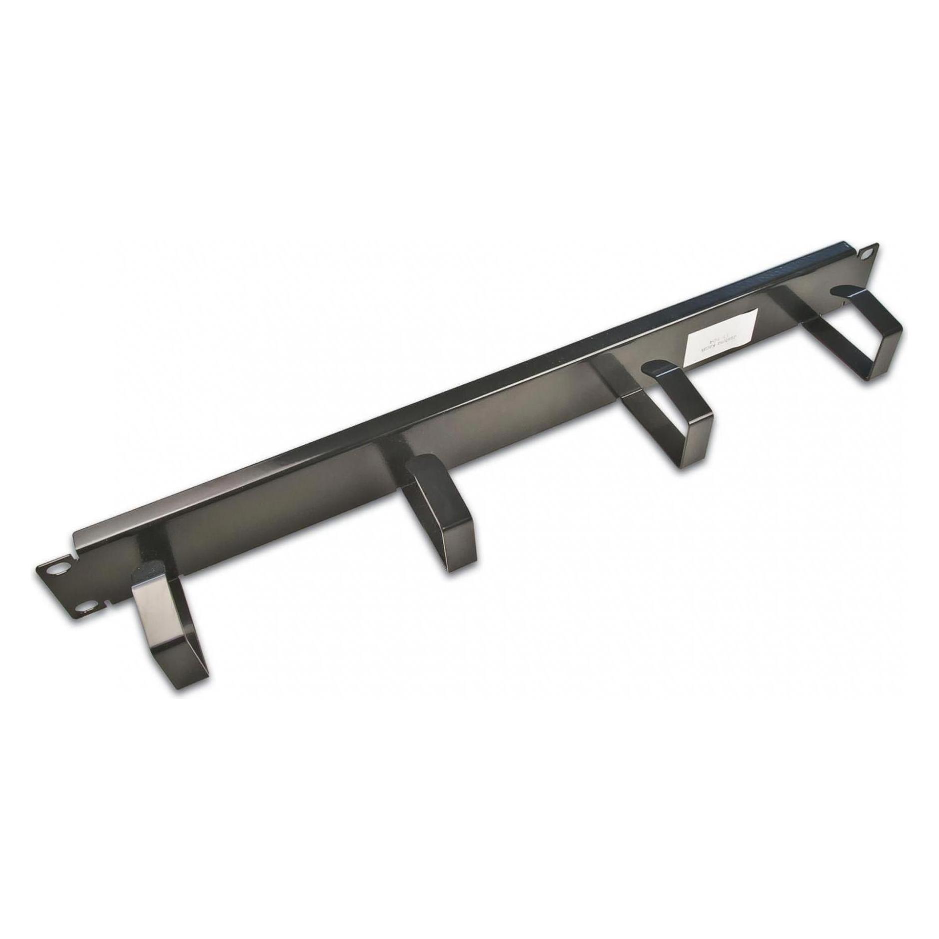 Wirewin Kabelführungspanel KFP-4RING METAL SW 19" Rack, Schwarz (KFP-4RING METAL SW)